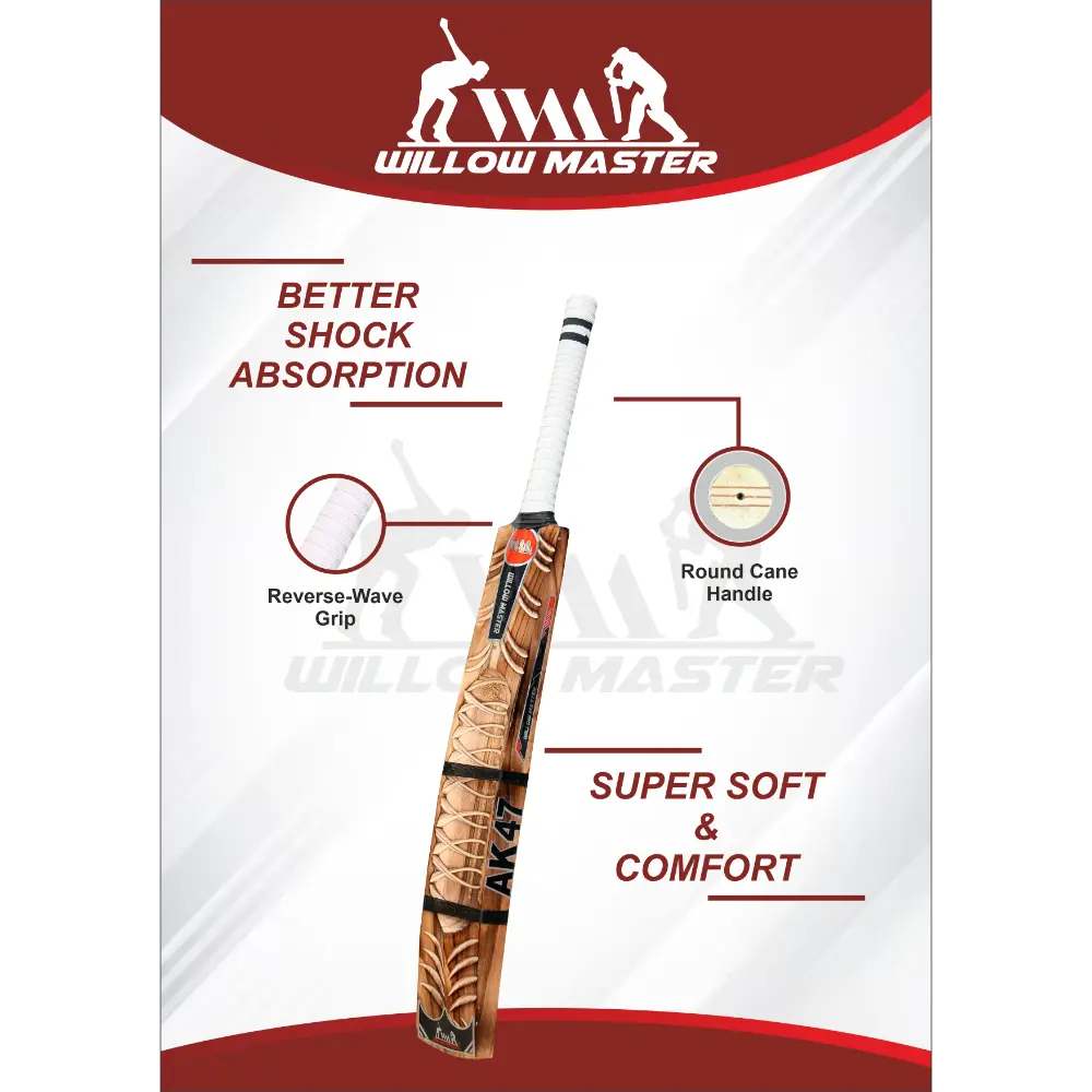 Willow Master Malhar Burn Edition Hard Tennis Kashmir Willow Cricket Bat - Image 2