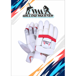 Willow Master Red Strip PU Leather Batting Glove